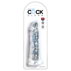 King Cock Clear 8" - Large 20cm Suction Cup Dildo