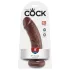 King Cock 8" Realistic Dildo - Brown
