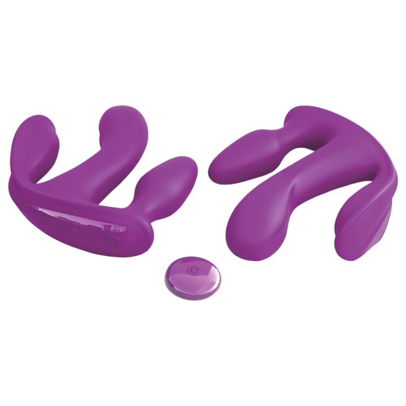 3Some Total Ecstasy - Cordless Triple Vibrator with Radio (Purple)