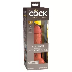   King Cock Elite 6 - Suction Cup Realistic Dildo (6") - Dark