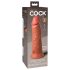 King Cock Elite 8 - Suction Cup Dildo (8") - Dark Natural