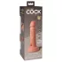 King Cock Elite 6" - suction cup vibrator (15 cm) - natural