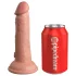 King Cock Elite 6" - suction cup vibrator (15 cm) - natural