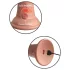 King Cock Elite 6" - suction cup vibrator (15 cm) - natural