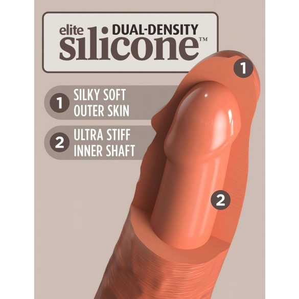 King Cock Elite 8 - Realistic 8" Vibrator (Dark Skin Tone)