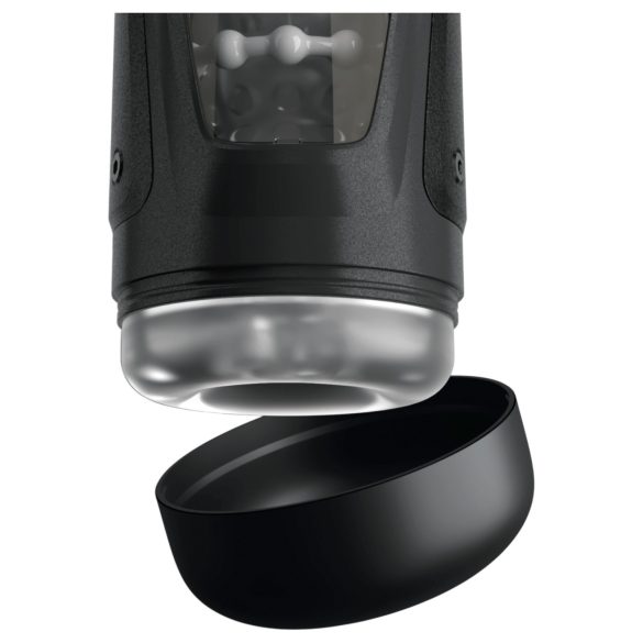 PDX Elite Moto-Bator Pro - Beaded, Heated Pulsating Masturbator (Black)