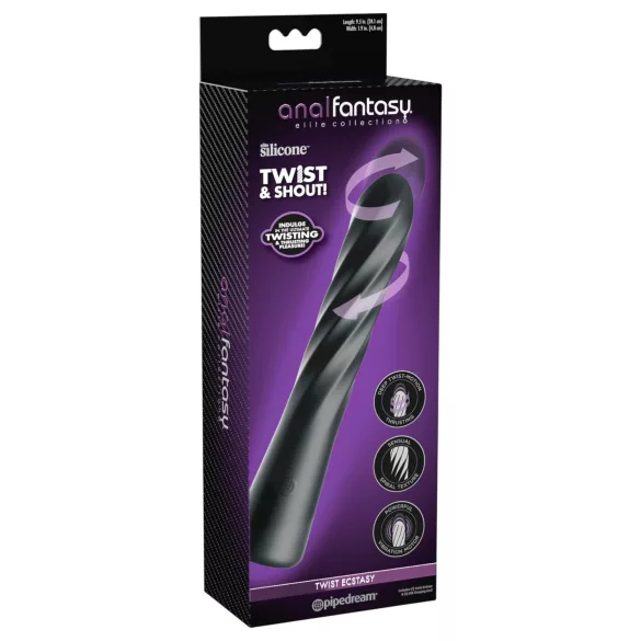 Anal Fantasy Twist Ecstasy - rotating and thrusting anal vibrator (black)