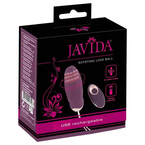 Javida - wearable radio-controlled rotating beaded love egg (purple)