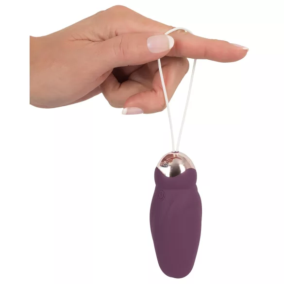 Javida - wearable radio-controlled rotating beaded love egg (purple)