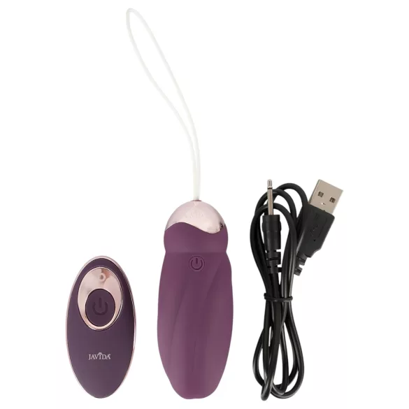 Javida - wearable radio-controlled rotating beaded love egg (purple)