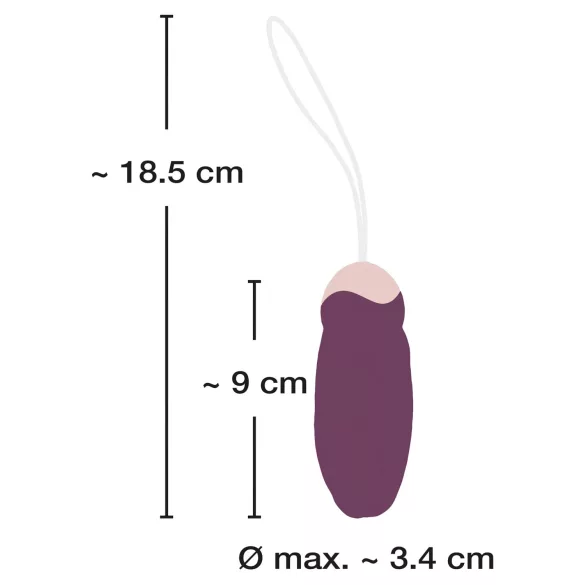 Javida - wearable radio-controlled rotating beaded love egg (purple)