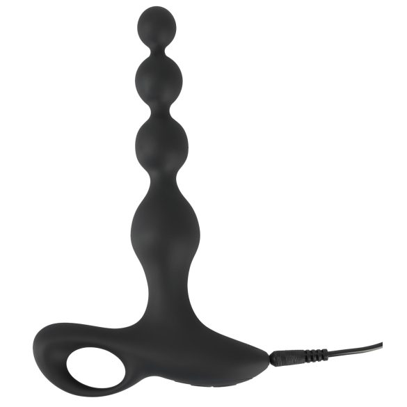 Black Velvet - Beaded Anal Vibrator (Black)