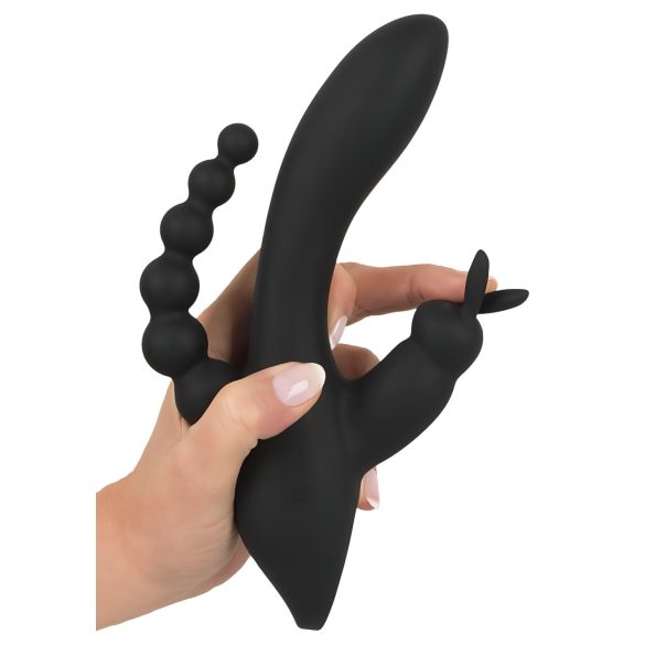 SMILE Triple - Rechargeable, Waterproof 3-Pronged Vibrator (Black)