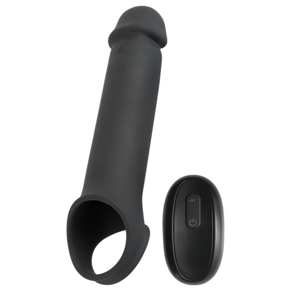 Rebel - Wireless Vibrating Penis Sleeve with Radio Function (Black)