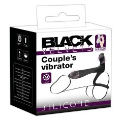   Black Velvets - Rechargeable 2‑in‑1 Vibrator and Cock Ring (Black)