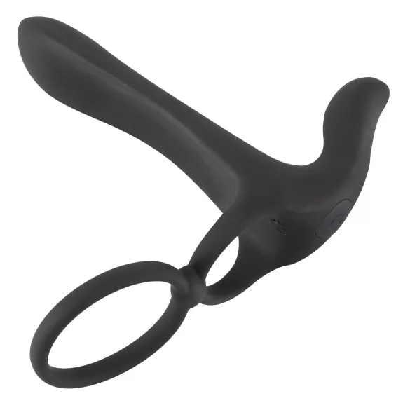 Black Velvets - Rechargeable 2‑in‑1 Vibrator and Cock Ring (Black)