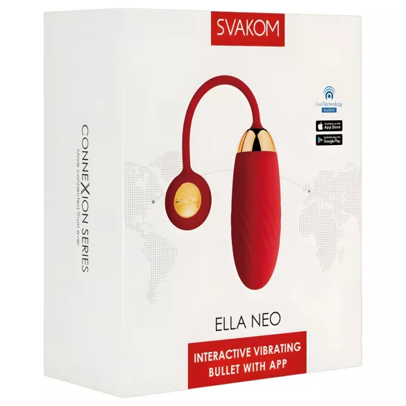 Svakom Ella Neo - App-controlled vibrating love egg (red)