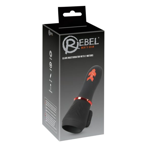 Rebel - Rechargeable Dual Motor Acorn Vibrator (Black)