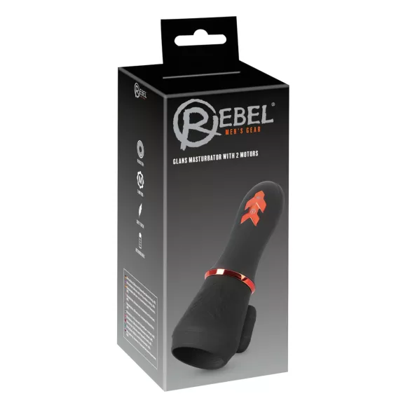 Rebel - Rechargeable Dual Motor Acorn Vibrator (Black)