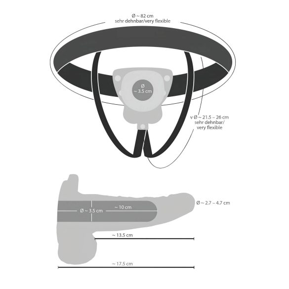 You2Toys Strap-On - Hollow, Wearable Vibrator (Natural)