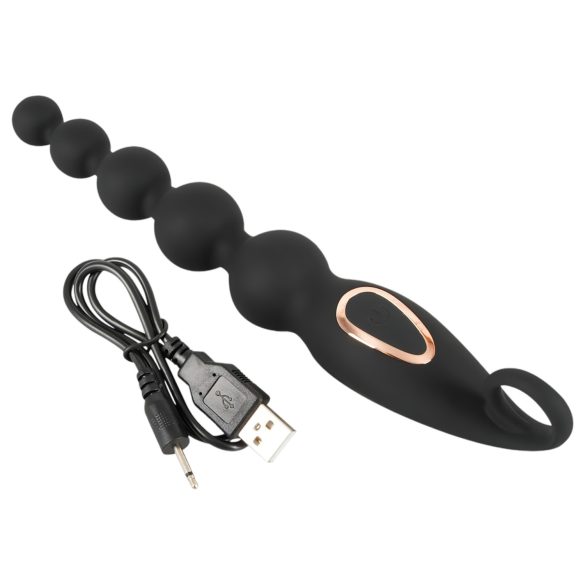 ANOS Sensations - Beaded Anal Vibrator (Black)