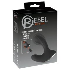   Rebel RC - Rechargeable Remote-Controlled Inflatable Black Anal Vibrator