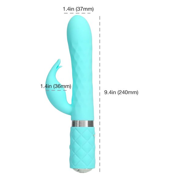 Pillow Talk Lively - Rechargeable Vibrator with Clitoral Arm (Turquoise)