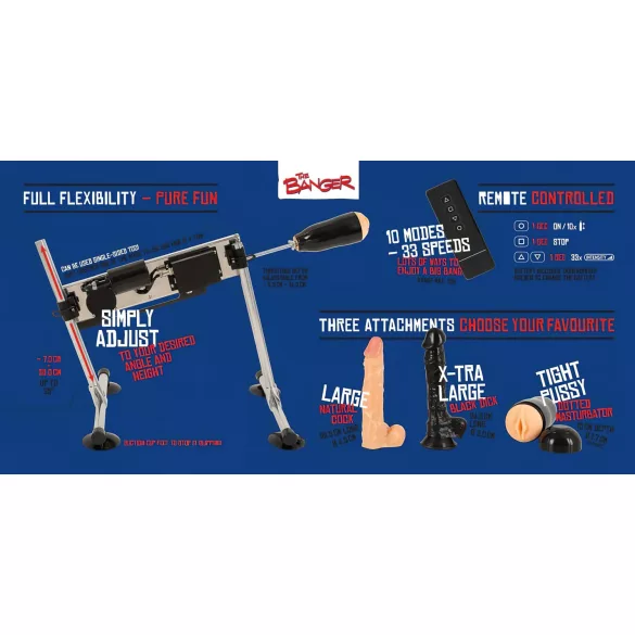The Ultimate Pleasure Machine - Dual System with Two Dildos & One Sleeve