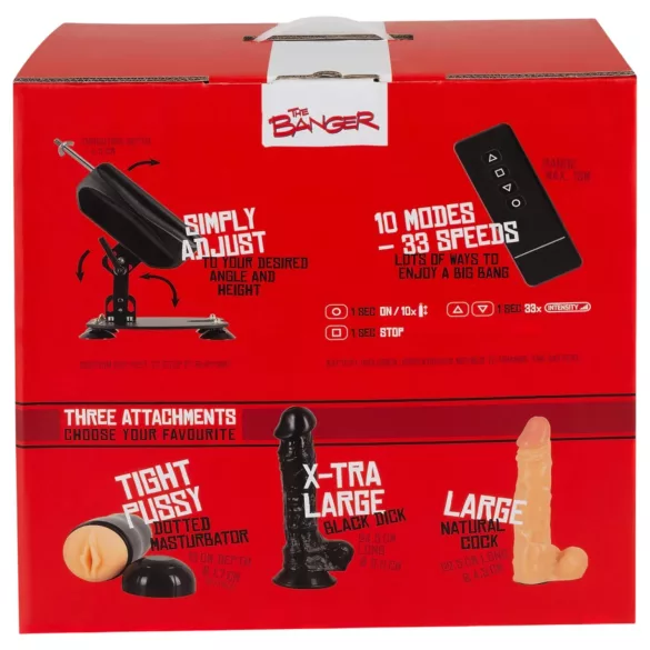 The Banger Intimate Pleasure Machine - Love Device with 2 Attachments