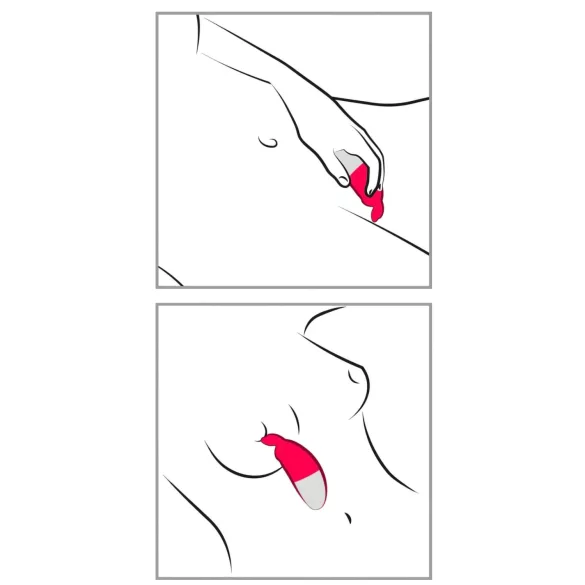 Happyrabbit Red Rechargeable Clitoral Vibrator - Battery Powered