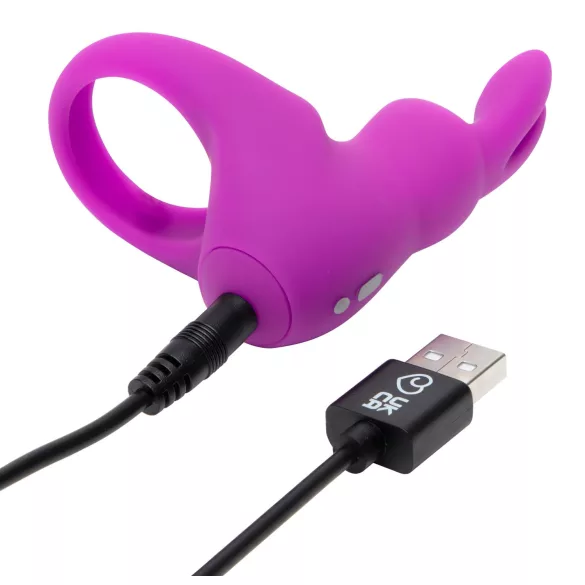 Happyrabbit Pleasure Pack - Vibrating Ring with Storage (Purple)
