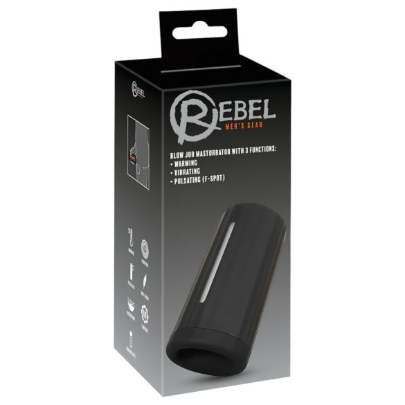 Rebel Pleasure Pro - Rechargeable, 3-Function Masturbator (Black)