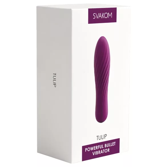 Svakom Tulip - rechargeable mini wand vibrator (purple)