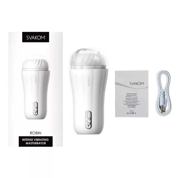 Svakom Robin - rechargeable masturbator (white)