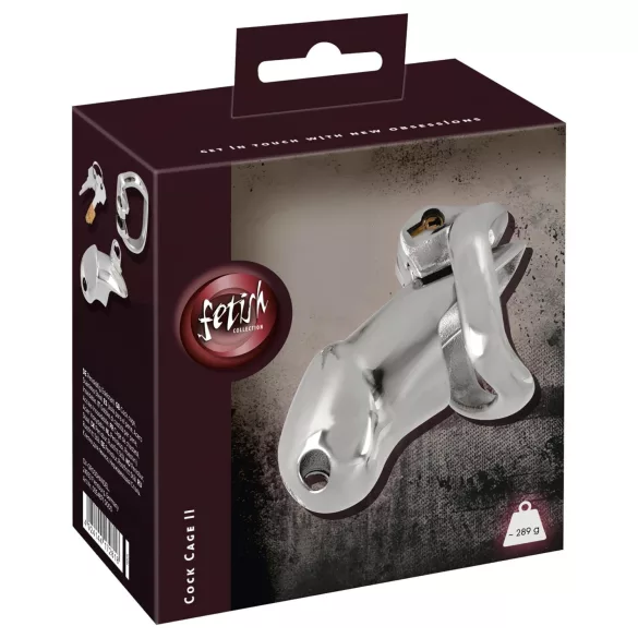 Fetish - Metal Male Chastity Cage (Silver)