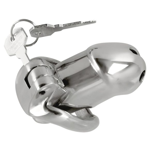 Fetish - Metal Male Chastity Cage (Silver)