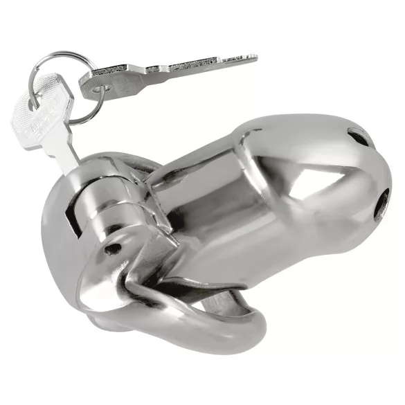 Fetish - Metal Male Chastity Cage (Silver)