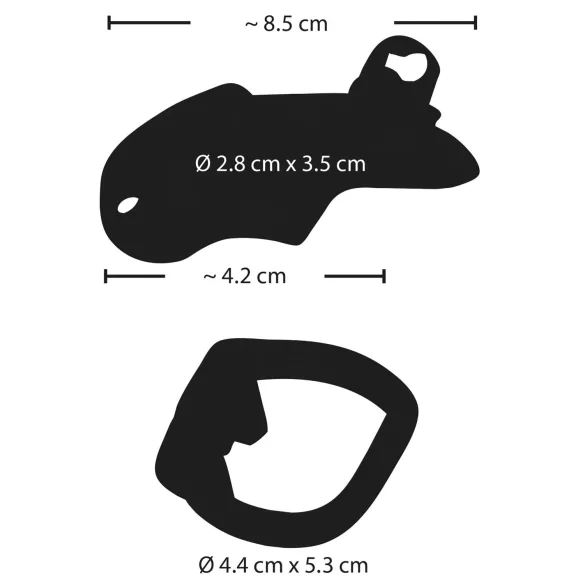 Fetish - Metal Male Chastity Cage (Silver)