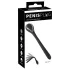 Penis Plug Dilator - rechargeable, vibrating dilator (1 cm, black)