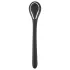 Penis Plug Dilator - rechargeable, vibrating dilator (1 cm, black)