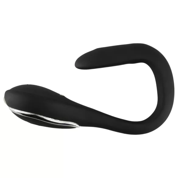 Penis Plug Dilator - rechargeable, vibrating dilator (1 cm, black)