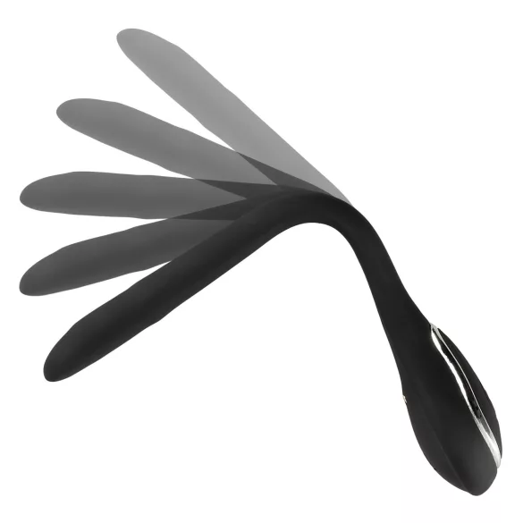Penis Plug Dilator - rechargeable, vibrating dilator (1 cm, black)