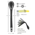 Penis Plug Dilator - rechargeable, vibrating dilator (1 cm, black)