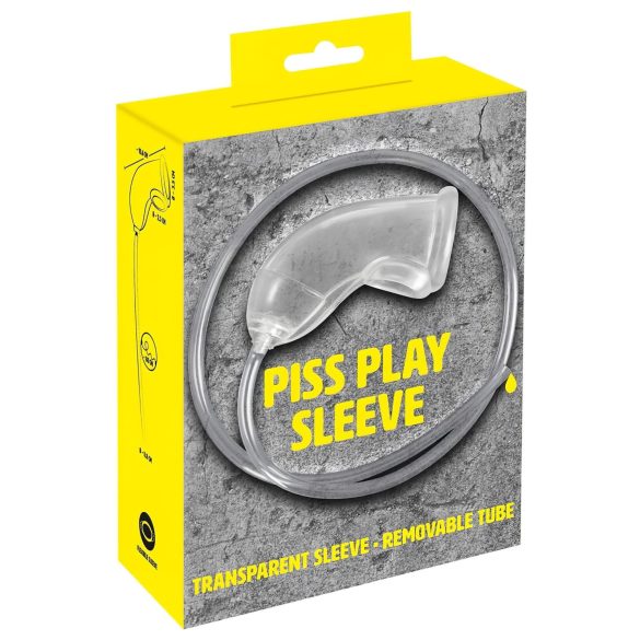 You2Toys Piss Play Sleeve - Transparent Penis Sleeve with Outlet Tube