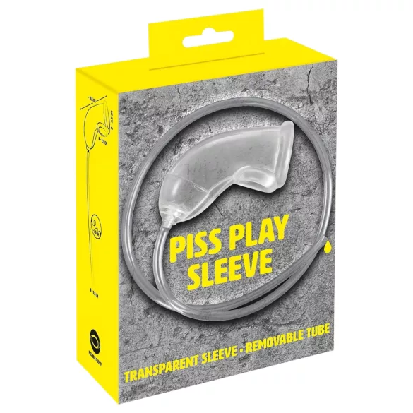 You2Toys Piss Play Sleeve - Penis Sleeve with Outlet Tube (Transparent)