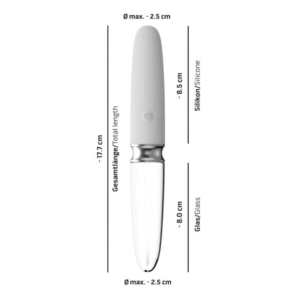 Liaison Straight - Rechargeable LED Vibrator (Clear White)