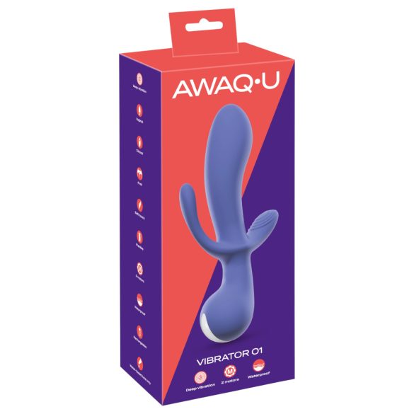 AWAQ.U 1 - Cordless 3-Prong Vibrator (Purple)