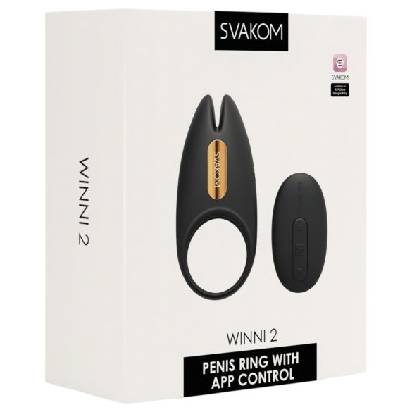 Svakom Winni 2 - Smart, Remote-Controlled Vibrating Ring (Black)