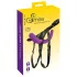 SMILE - Adjustable Double Dildo with Base (Purple-Black)
