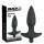 Black Velvet Vibrating Anal Plug - Medium